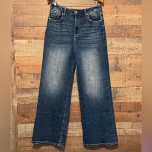 RISEN JEANS High Waisted Wide Leg Jeans Medium Wash size 13 Casual Denim Classic